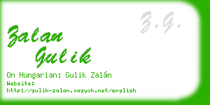 zalan gulik business card